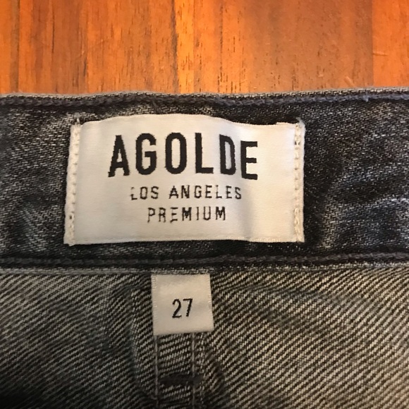 AGOLDE Denim Mini Skirt in Gray size 27 - Picture 3 of 3